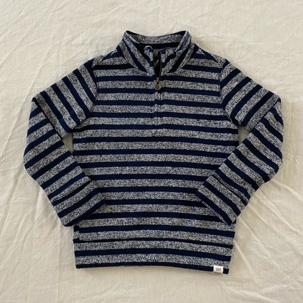 GAP Boys Sweater Blue & Grey Stripes 5 Years